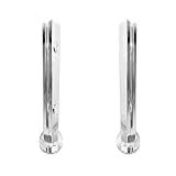 Coluna Torre Inox Guarda Corpo Pinça Sacada Piscina 40 Cm Para Vidro- Base Redonda- Acabamento Polido