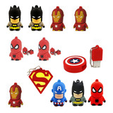 Com 30 Pendrive Personagens Sortidos De 4 A 8 Gb Cor Prateado