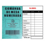 Comanda De Mesa Numerada Para Restaurante 5 Blocos C 100