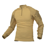Combat Shirt Airsoft Dry Fit Rip Stop Manga Longa Raglan