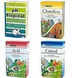 Combo 1 Produtos Para Testar E Tratar água De Aquário Labcon- Teste De Cloro- Teste De PH- Acid -correção PH- E Cristal