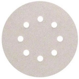 Combo 100 Disco Lixa Pluma Branco 125mm 8 Furos Roto Orbital