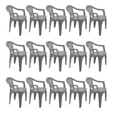 Combo 15 Cadeiras Com Braços Tramontina