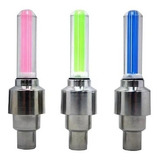 Combo 2 Bico Pneu Roda Bike Carro Moto Led Colorido Noite