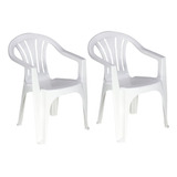 Combo 2 Cadeiras De Plástico Com