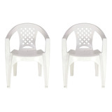 Combo 2 Cadeiras Poltrona Plástica Iguape