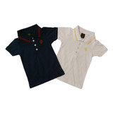 Combo 2 Camisas Gola Polo Infantil Criança