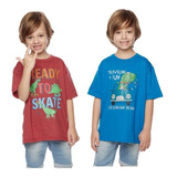 Combo 2 Camisetas Bebe Brusa Menino Juvenil Curta Revenda