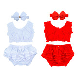 Combo 2 Kits Calcinha Top E Faixa Bebê Blogueirinha