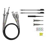 Combo 2 Pontas De Prova De Osciloscópio 100mhz X1 X10 P6100 Max 600v Para Rigol Minipa Hantek BK Precision Fluke Yokogawa Tecpel