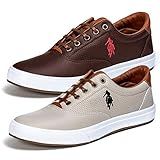 Combo 2 Tenis Masculino Polo Open Promocao Envio 24 Horas Tamanho 42 Cor MARROM BEGE