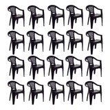 Combo 20 Cadeiras Poltrona Plástica Iguape