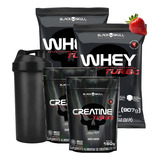 Combo 2x Whey Protein Turbo Creatina Bck Brinde