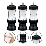 Combo 3 Açucareiro Acrilico De Mesa Prático Botão Dosador