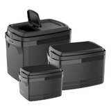 Combo 3 Caixas Termicas 32 12 5 Litros Cooler Preto Soprano