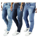 Combo 3 Calça Jeans Sarja Masculinas