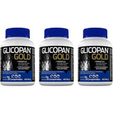Combo 3 Glicopan Gold Para Cães E Gatos 30 Comp Vetnil