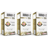 Combo 3 Unidades Ograx 3 1500mg 30 Capsulas Cães E Gatos