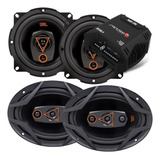 Combo 4 Alto Falantes Portas Tampão Jbl 5 E 6x9 Pol Módulo