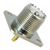 Combo 4 Conectores Uhf Fêmea Base Quadrada 4 Furos Kf 1 Klc