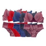 Combo 4 Conjuntos Lingerie Plus Size Reforçado Atacado Luxo