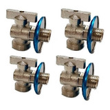 Combo 4 Peças Registro De Maquina Lavar 1 2 X 3 4 Metal