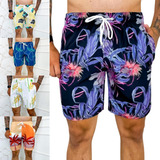 Combo 5 Short Moda Praia Bermuda Tactel Masculino Piscina