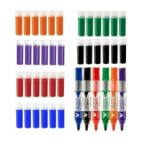 Combo 6 Pinceis Para Quadro Branco Recarregável 36 Cargas
