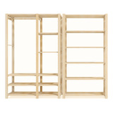 Combo Arara Expositora De Loja Estante Aparador De Madeira