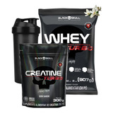 Combo Black Skull Whey Protein Turbo Creatina Sabor Choco