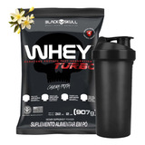 Combo Black Skull Whey Protein Turbo Creatina Sabor Choco