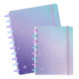 Combo Caderno Disco Inteligente Grande Medio Basic Stars