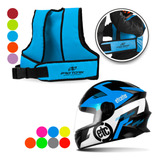 Combo Colete Infantil Com Cinto Para Crianças Capacete