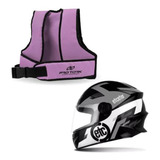 Combo Colete Infantil Com Cinto Para Crianças Capacete