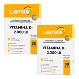 Combo Com 2 Lavitan Vitamina D 2000 Ui D3 Cimed Original