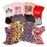 Combo Com 4 Conjuntos E 4 Vestidos 10 12 14 Promoção