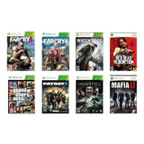 Combo Com 8 Jogos Em Mídia Compartilhada Xbox 360