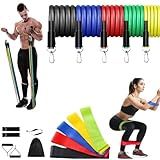Combo Completo 17 Itens Faixas Elásticas E Mind Band Ideal Para Exercícios Academia Musculação Funcional E Treino Em Casa