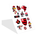 Combo De Adesivos Flamengo Mascote Escudo