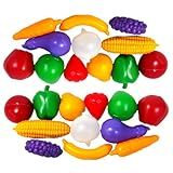 Combo De Verduras Legumes Frutas Infantil Brinquedo 24 Peças Faz De Conta Para Crianças Cozinha