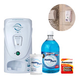 Combo Dispenser Branco Fio Dental 500m E Enxaguante Bucal