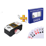 Combo Embaralhador Misturador Cartas Automat Baralho Duplo