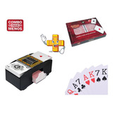Combo Embaralhador Misturador Cartas Automat Baralho Duplo