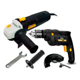 Combo Esmerilhadeira Angular 4 1 2 780w E Furadeira De Impacto 3 8 550w 220v The Black Tools