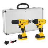 Combo Furadeira Parafusadeira Impacto Vonder Bateria 12v