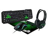 Combo Gamer Teclado BNT2 Headset Com Microfone Omnidirecional Mouse Óptico Com 4 Botões De Resposta Rápida Mousepad 250x210mm CGDW41G