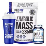 Combo Hipercalórico 3kg Bcaa Coqueteleira Profit