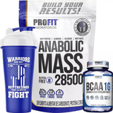 Combo Hipercalórico 3kg Bcaa Coqueteleira Profit