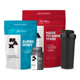 Combo Hipercalórico 3kg Bcaa Whey Protein Coqueteleira