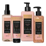 Combo Instance Baunilha Glow Desodorante Colônia Spray Perfumado 2ooml Creme Desodorante Hidratante Corporal 400ml Loção Iluminadora 180ml Sabonete Líquido 200ml